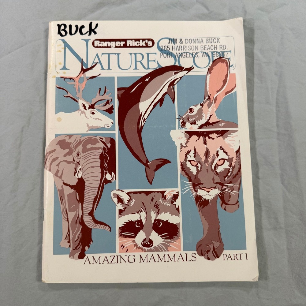 Vintage Ranger Rick Naturescope Amazing Mammals Part I Activity Book Vol 2 No 3